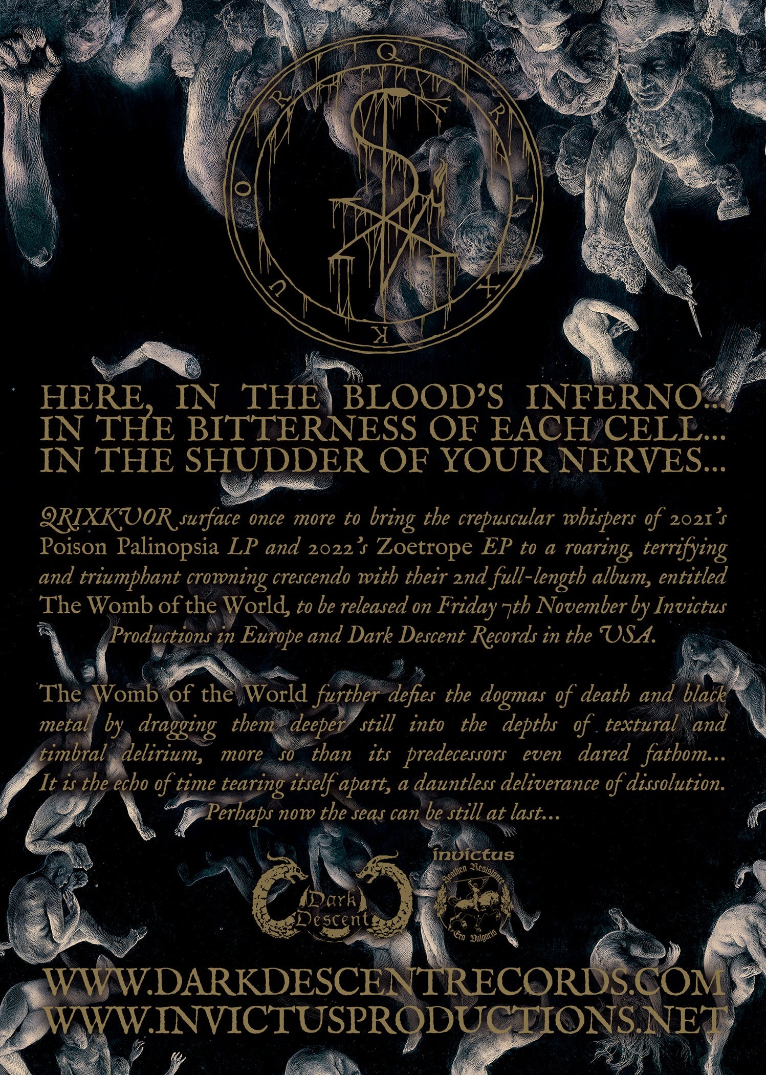 QRIXKUOR The Womb of the World LP/CD/CS – Invictus Productions