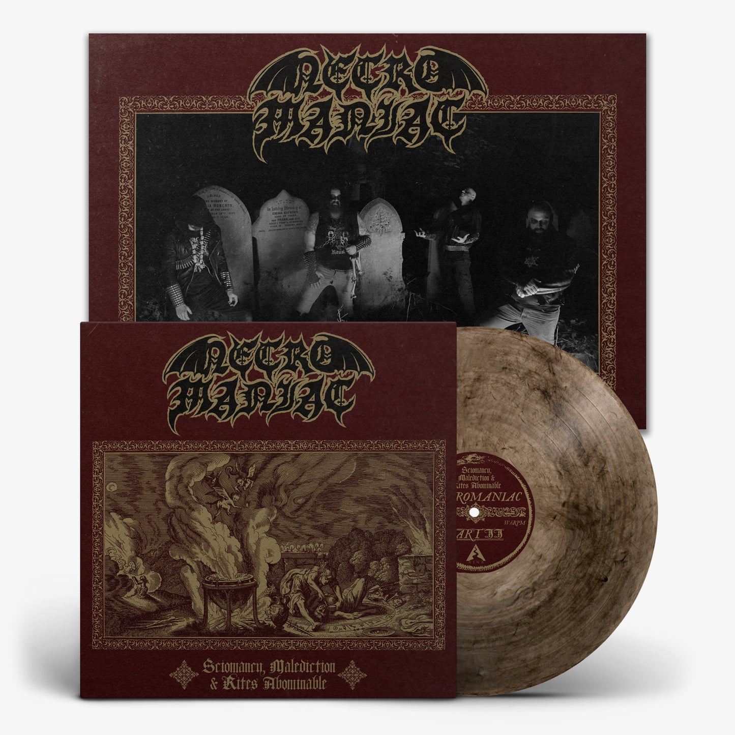 NECROMANIAC Sciomancy, Malediction & Rites Abominable LP (Second Press)
