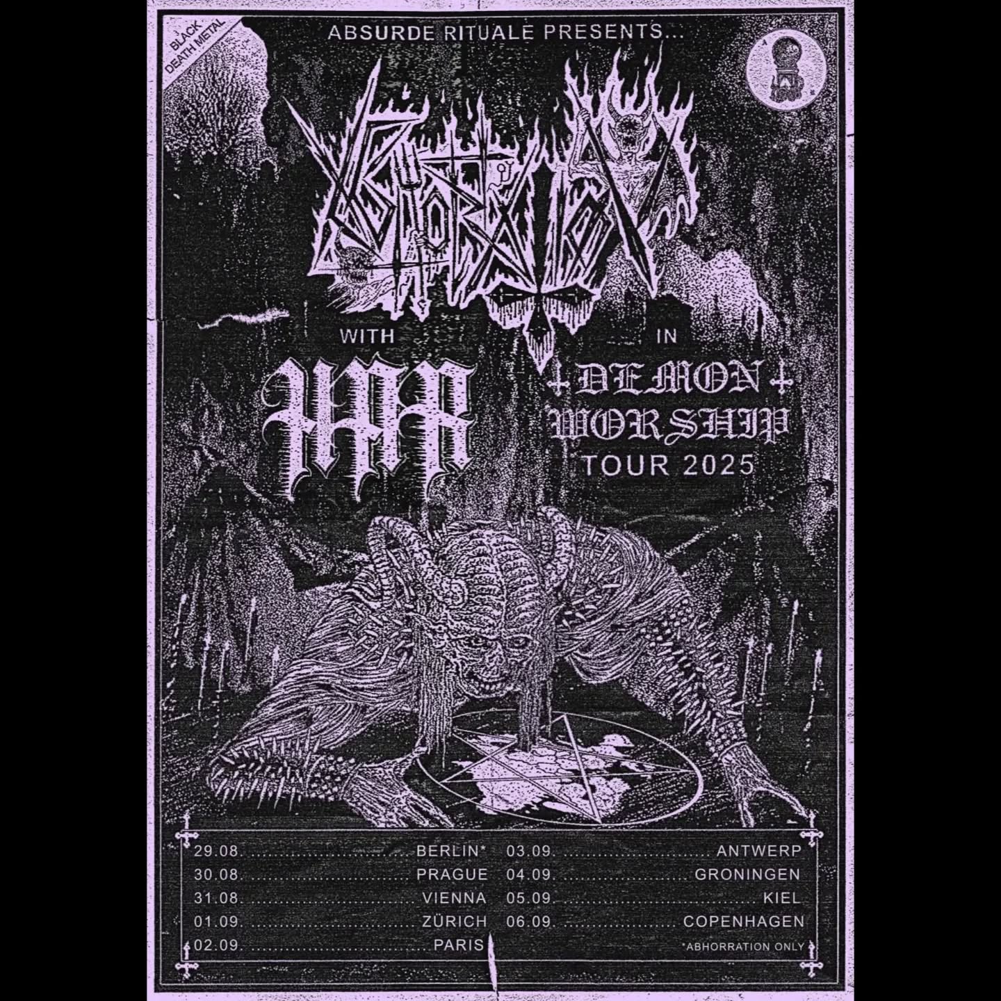 ABHORRATION Demon Worship Tour with HAR, September 2025!