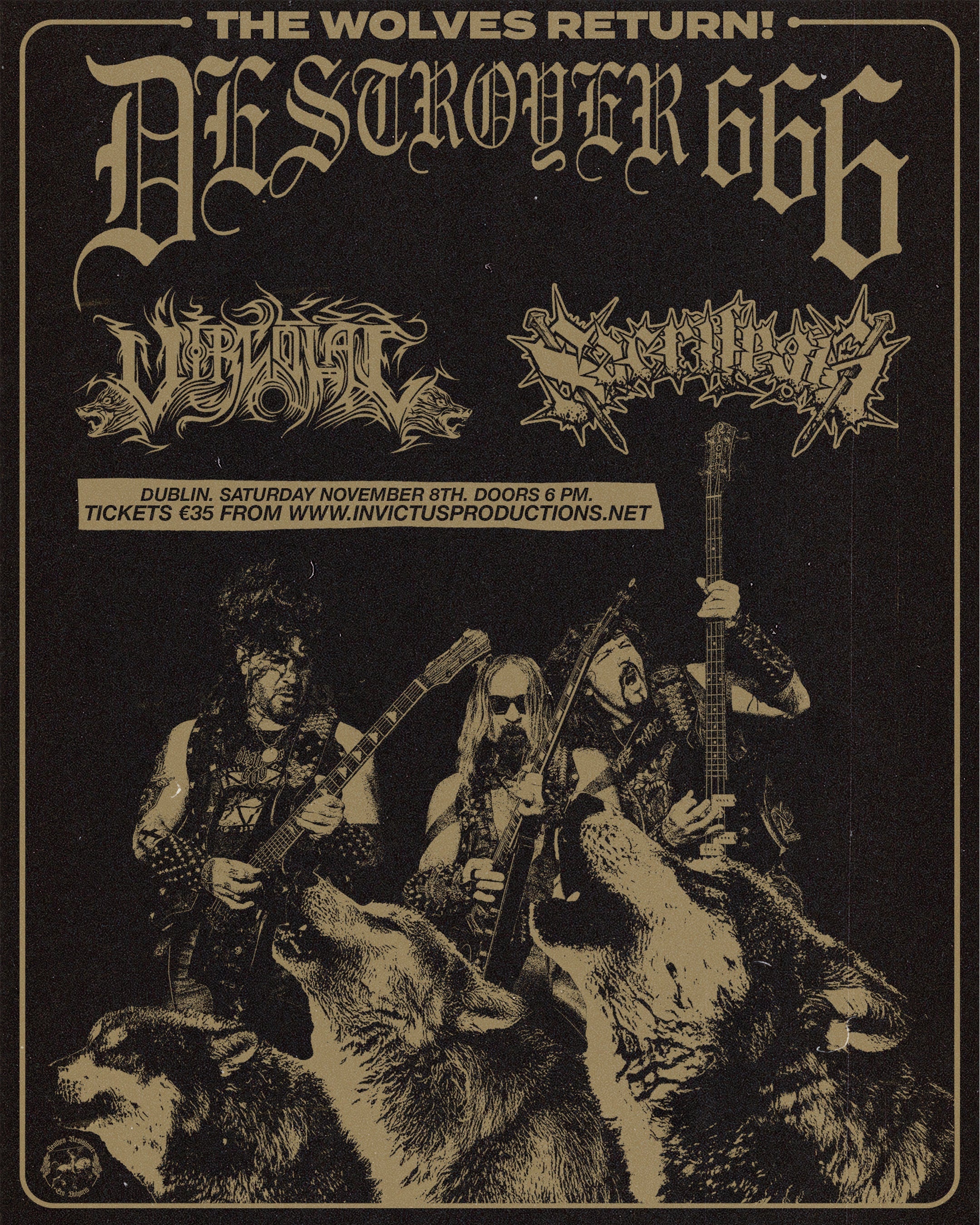 DESTROYER 666 / VIRCOLAC / SACRILEGIA Tickets On Sale NOW!
