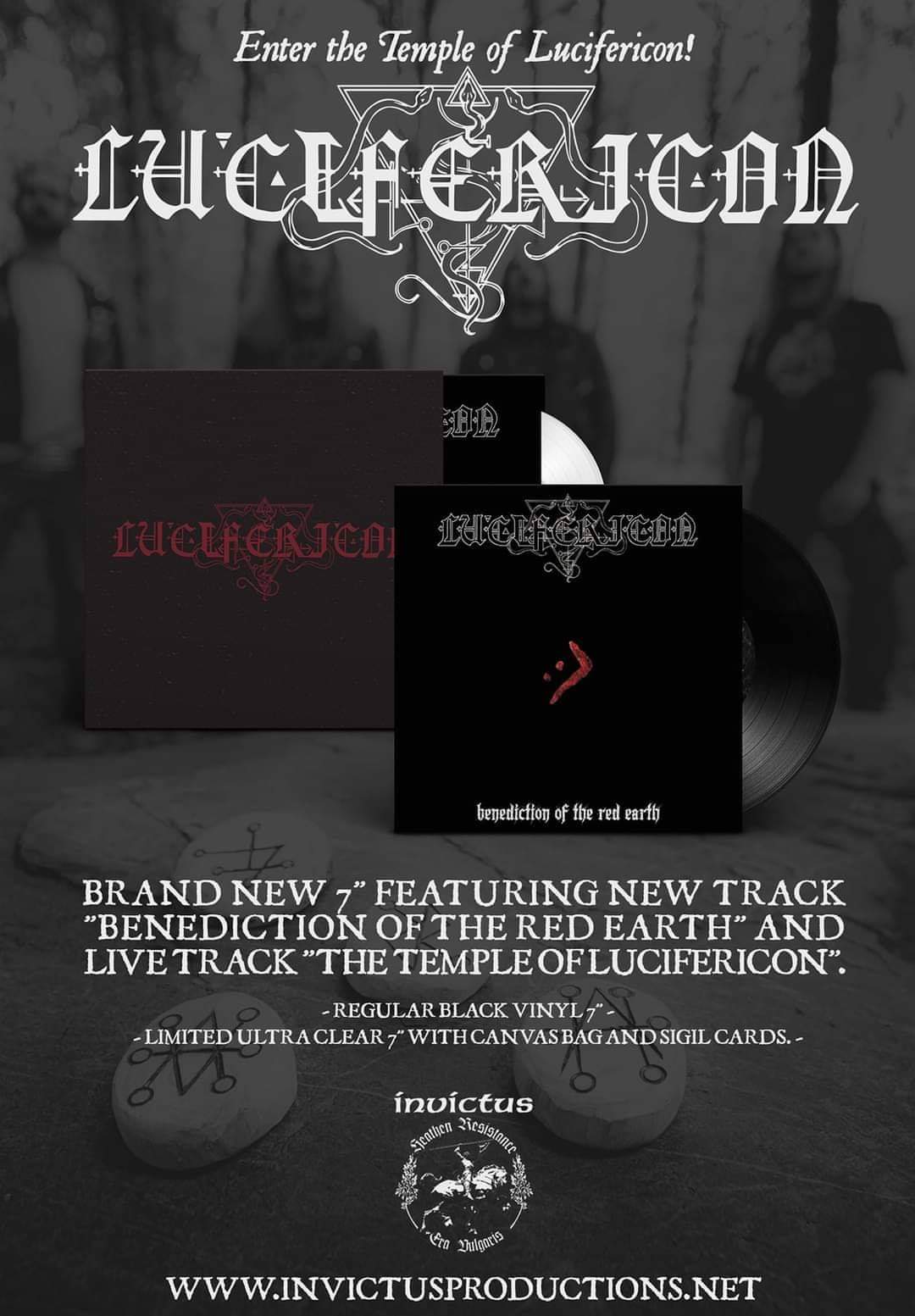 Lucifericon 'Benediction of the Red Earth' 7" out October 30th.