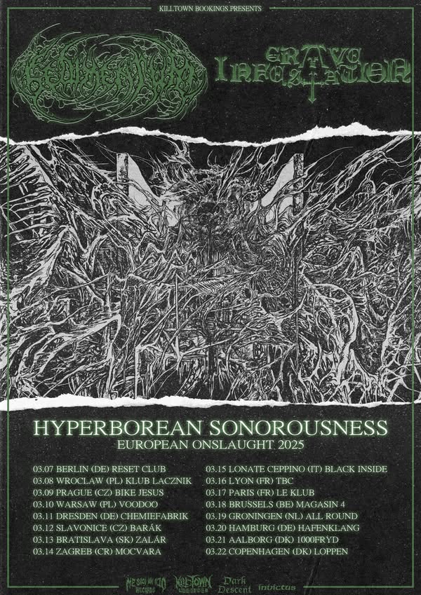 GRAVE INFESTATION European Tour With SEDIMENTUM, March 2025!