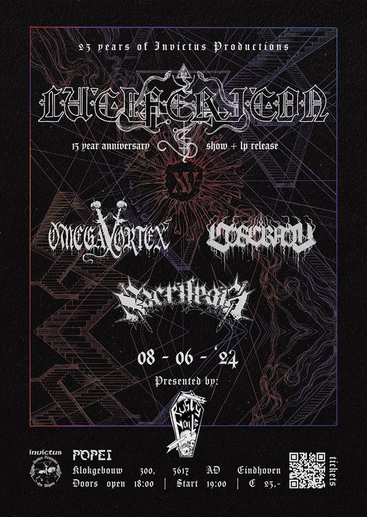 LUCIFERICON 15th Anniversary w/OMEGAVORTEX, COSCRADH & SACRILEGIA June 8th!