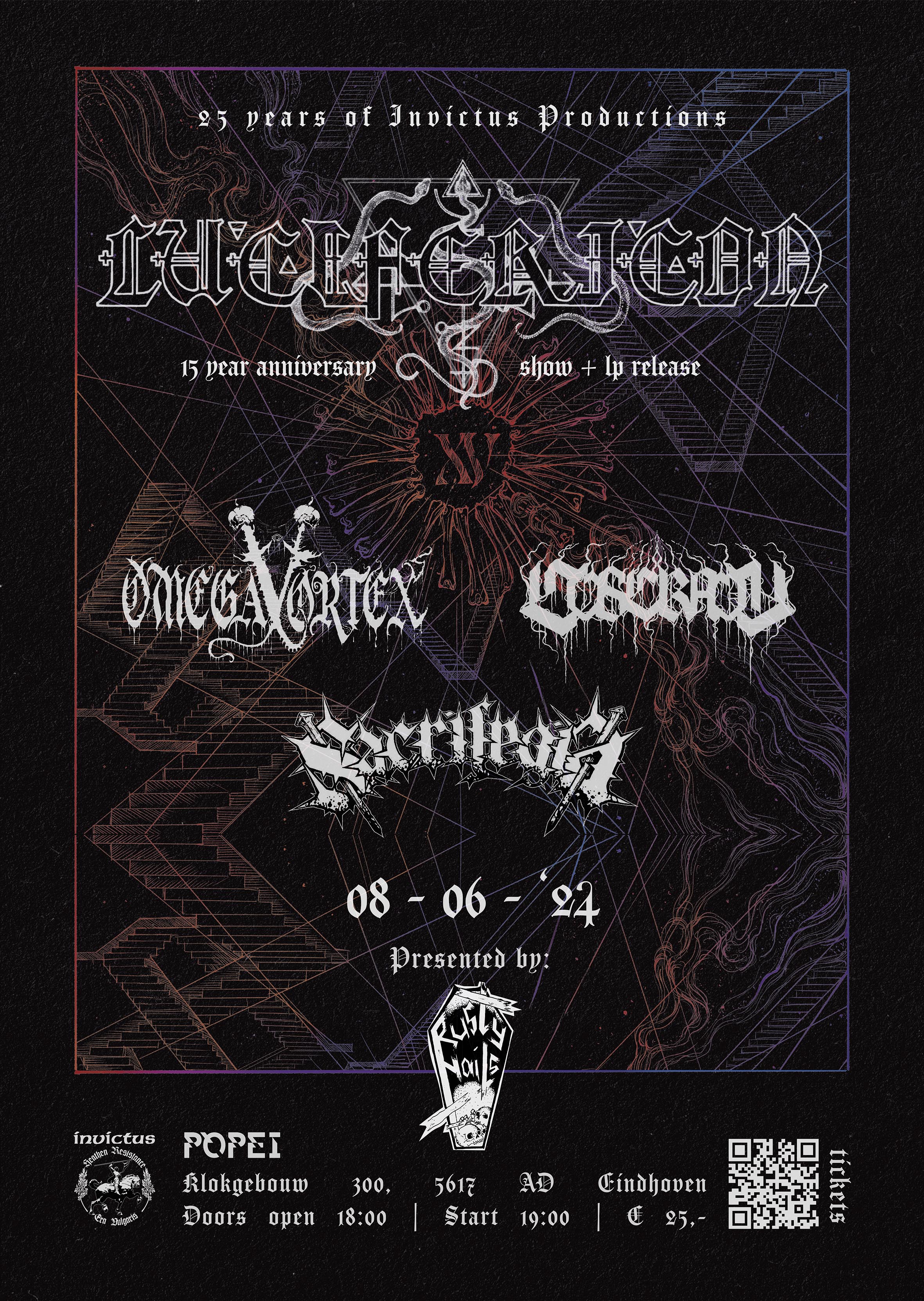 LUCIFERICON, OMEGAVORTEX, COSCRADH, SACRILEGIA, Eindhoven 8/6/24!