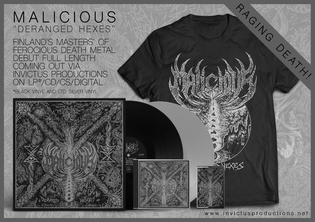 Malicious 'Deranged Hexes' LP/CD/MC/DGTL out Friday October 30th!