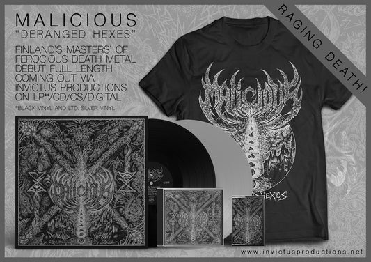 Malicious 'Deranged Hexes' LP/CD/MC/DGTL out Friday October 30th!
