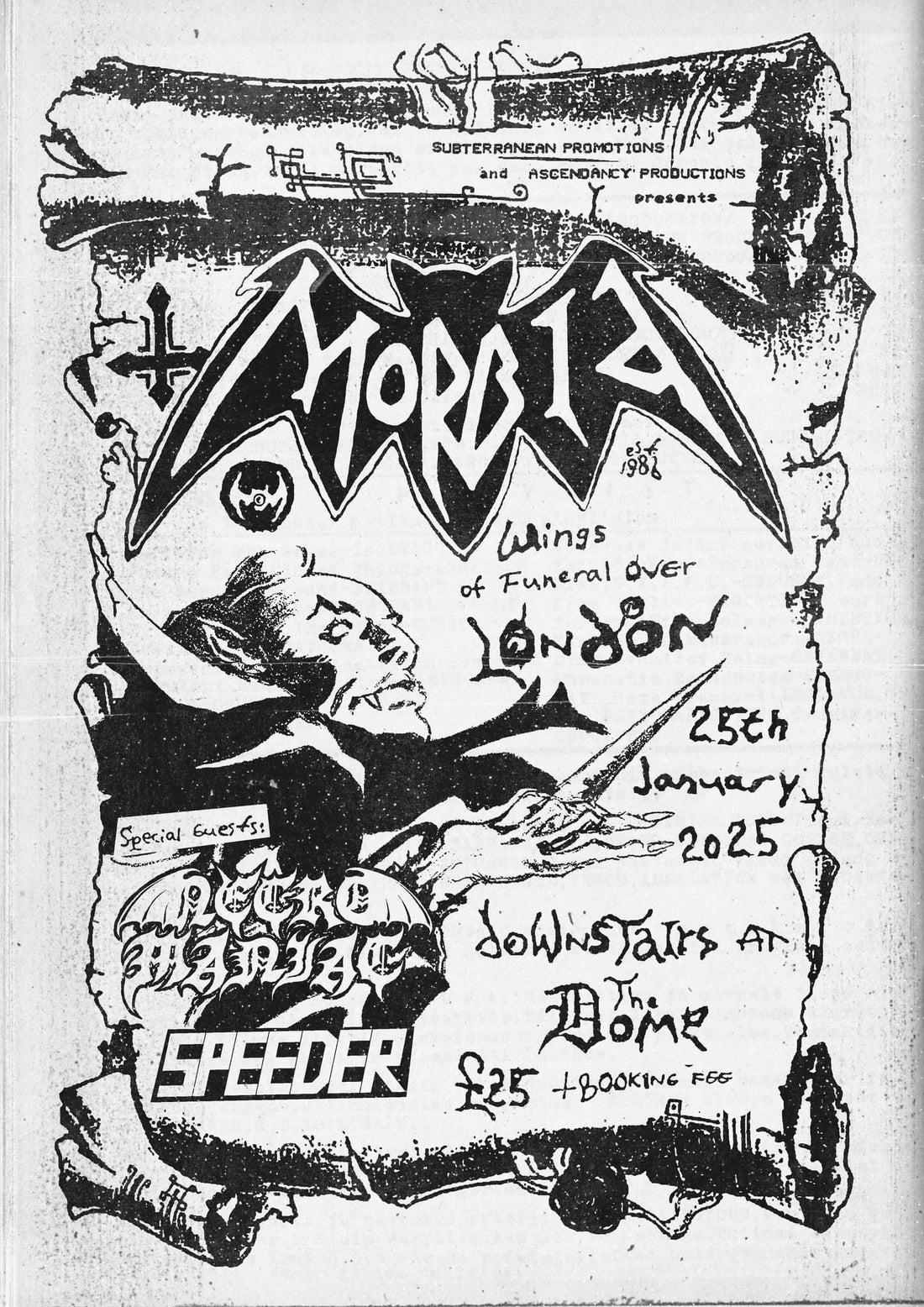 NECROMANIAC to perform with the legendary MORBID!