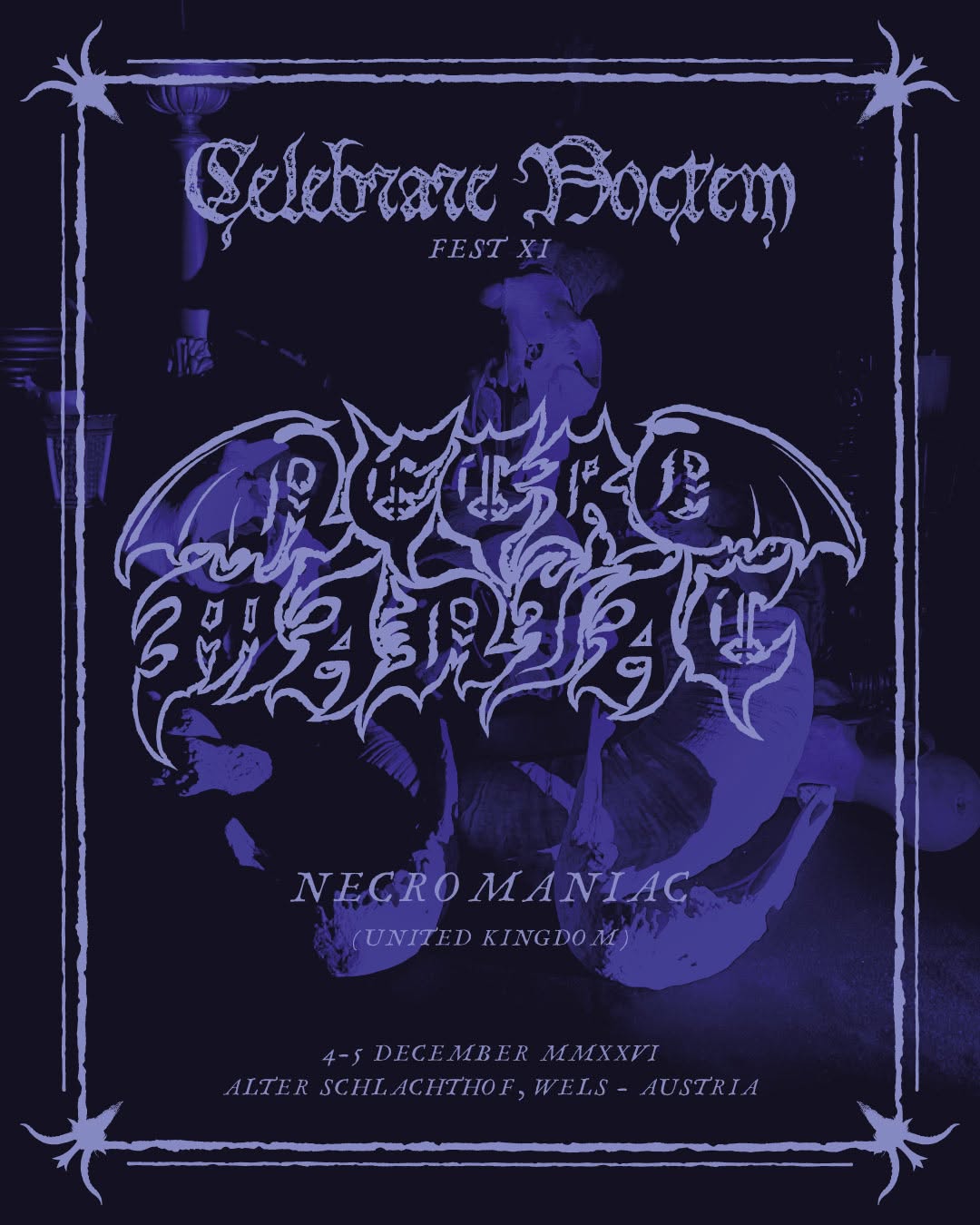 NECROMANIAC Announced for Celebrare Noctem Festival, Austria Dec 2026!