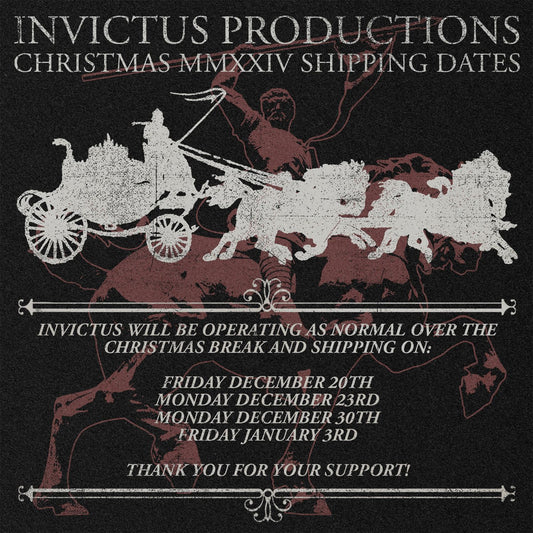 Invictus Shipping Dates Christmas MMXXIV