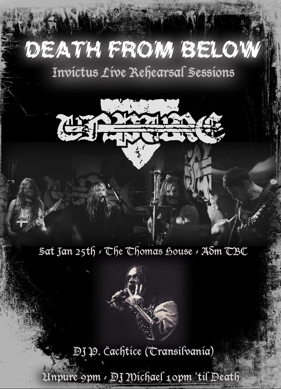 UNPURE - Swedish Black Metal legends in Dublin at Death From Below January 25th!