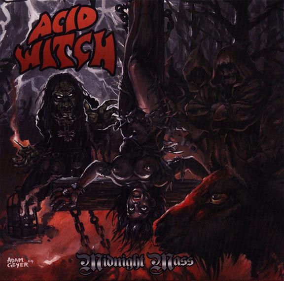 ACID WITCH - Midnight Mass (7" EP - GEYER EDITION: Halloween Orange w/ Black Splatter Vinyl)