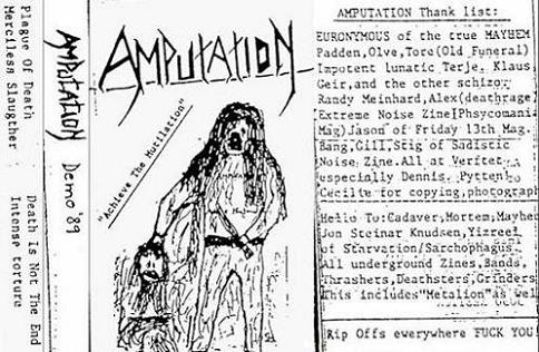 Amputation - Slaughtered And Mutilated Demo '89 and '90