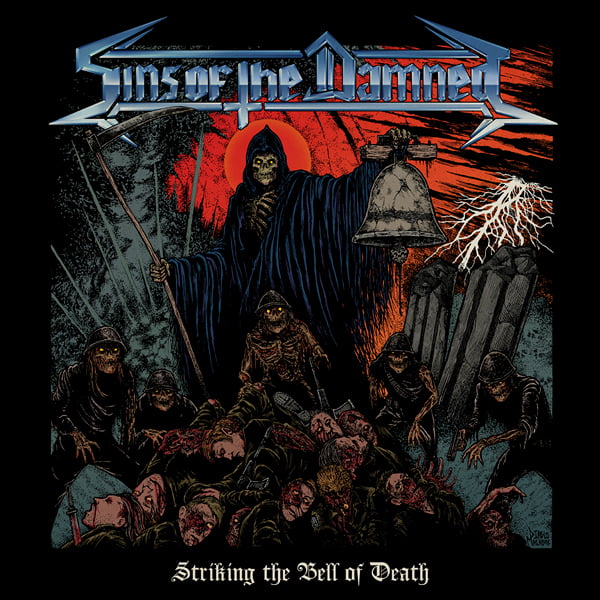 SINS OF THE DAMNED - Striking The Bell Of Death (12" LP on Red Vinyl)