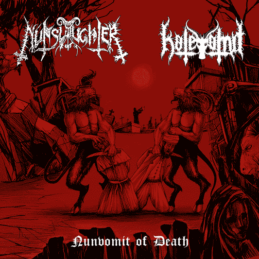 NUNSLAUGHTER / HATEVOMIT  Nunvomit of Death! Split 7" w/Insert + POSTER