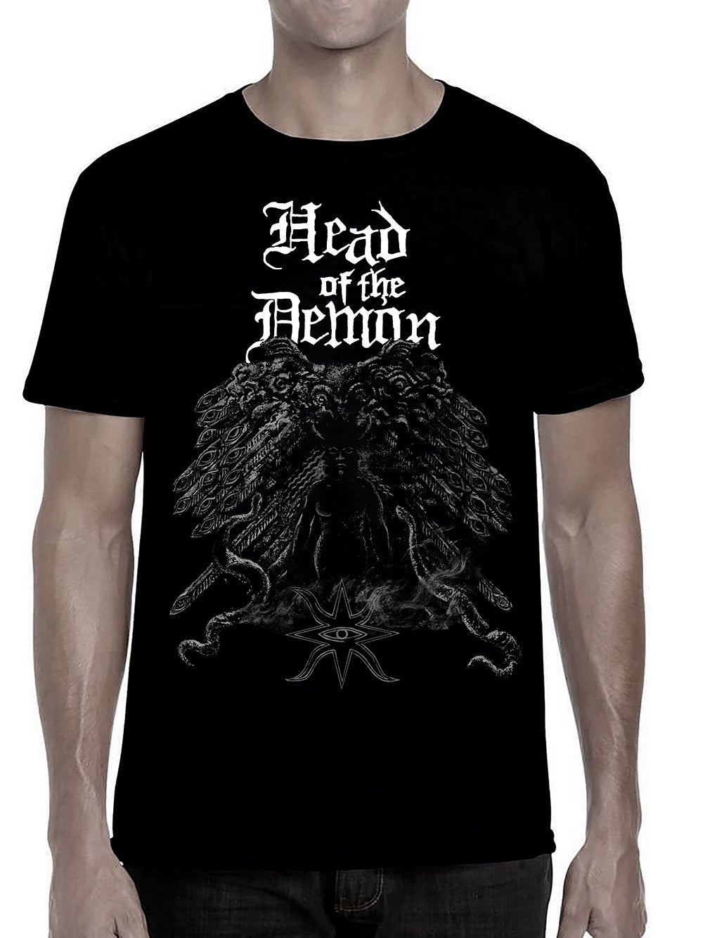 HEAD OF THE DEMON Deadly Black Doom T Shirt