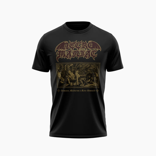 NECROMANIAC Sciomancy, Malediction & Rites Abominable T Shirt