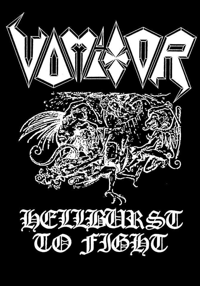 Vomitor Hellburst to Fight (black shirt/white print) L