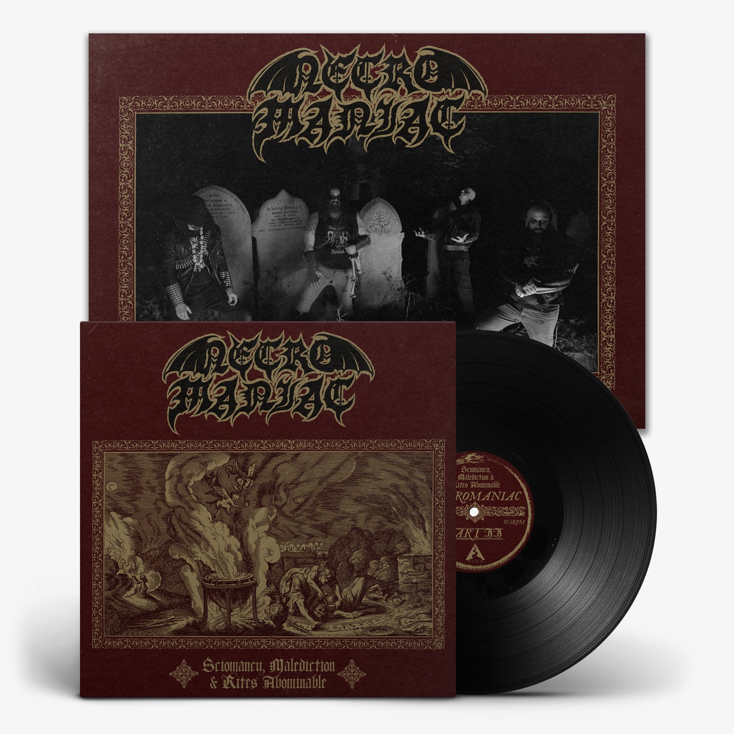 NECROMANIAC Sciomancy, Malediction & Rites Abominable LP (Second Press)