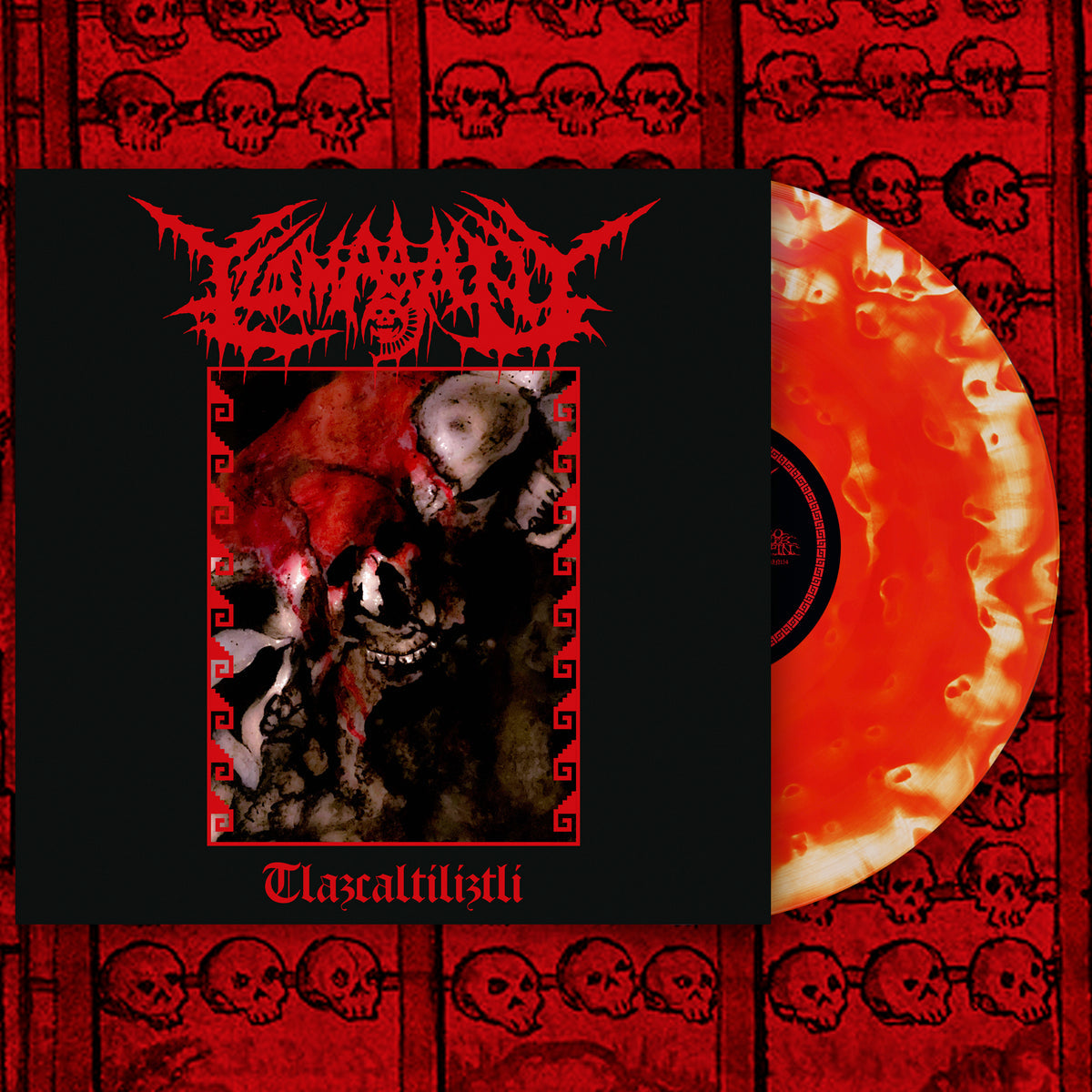TZOMPANTLI - Tlazcaltiliztli (Blood Red Cloudy) LP