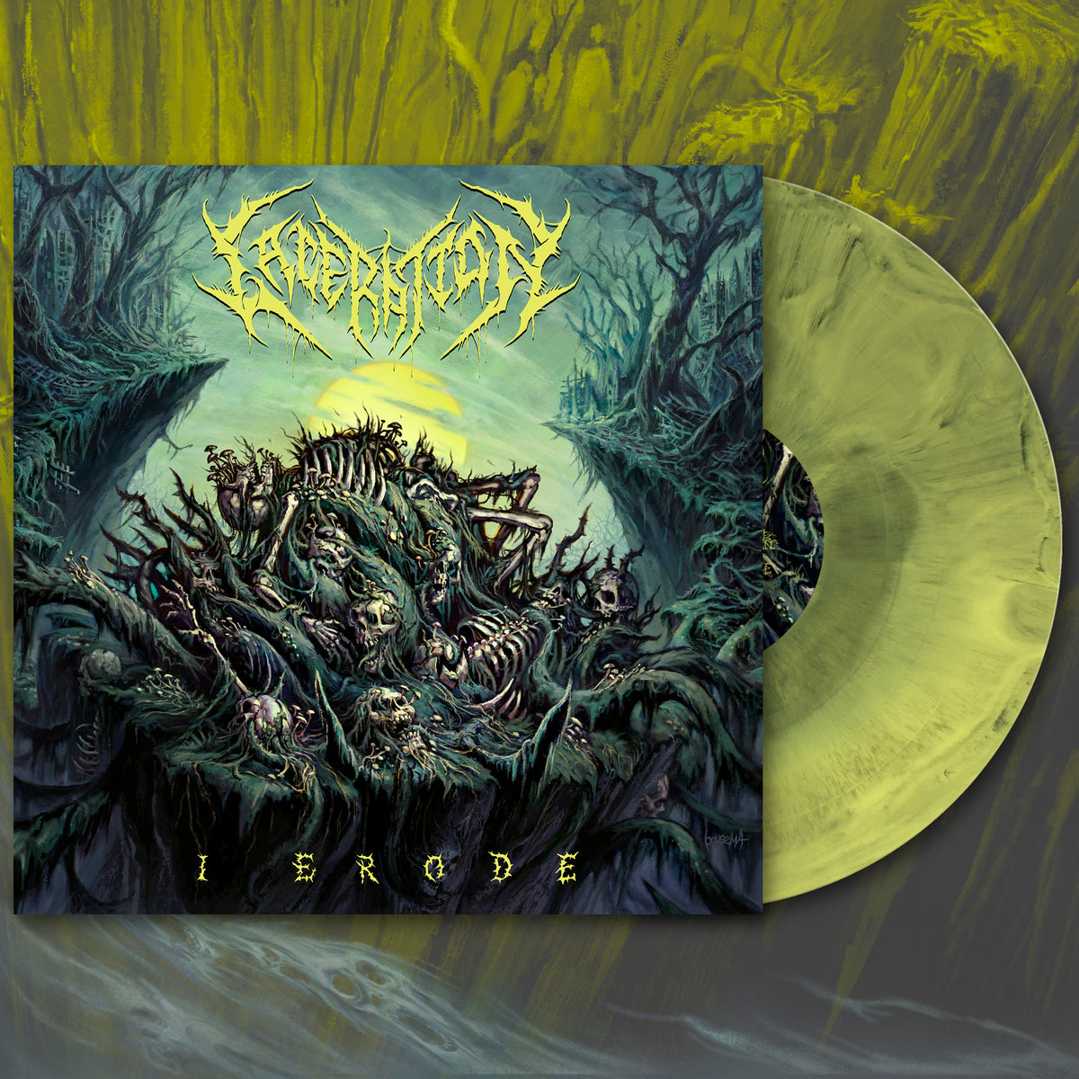LACERATION - Erode (Canary Yellow / Black Galaxy) LP